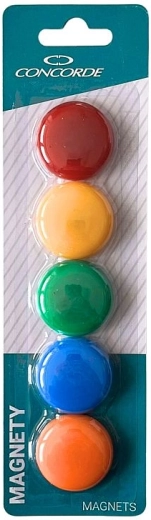 Színes CONCORDE mágnesek, 35 mm, 5 db
