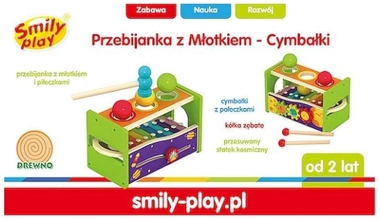 Smilp fa golyóütögető kalapáccsal és xilofonnal