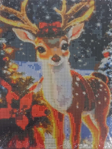 Gyémántfestés Karácsonyi Szarvas 23x30cm