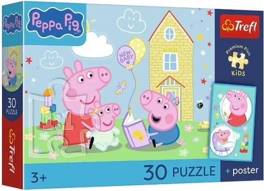Gyerek puzzle Premium Plus Kids Peppa malac – Peppának terve van (30 darab)