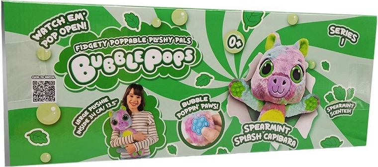 Bubble Pops illatos plüss kapibara – mentazöld