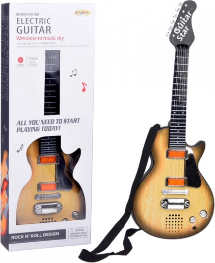 Elektromos gitár gyerekeknek dallamokkal, fénnyel + pánt IN0169 JA