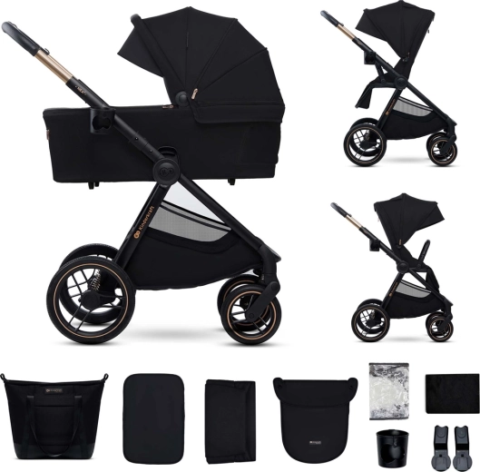 Kinderkraft Nea 2 2 az 1-ben kombinált babakocsi midnight black