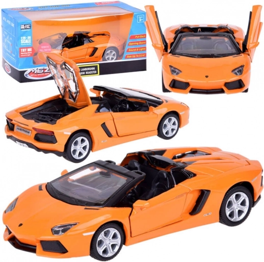 Interaktív fém autómodell Lamborghini Aventador Roadster