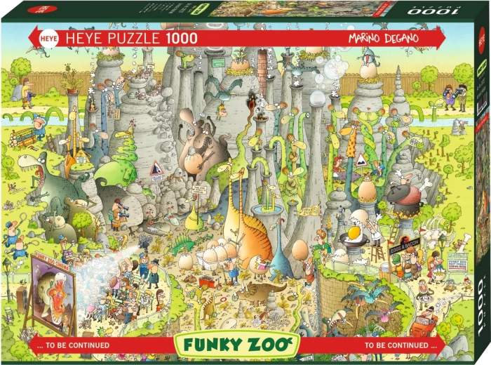 HEYE Őrült Állatkert puzzle: Jurassic World kiállítás, 1000 darabos