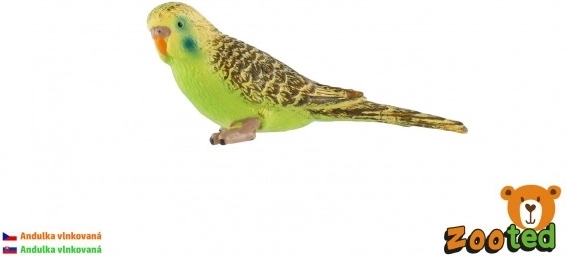 Hullámos papagáj műanyag figura 9 cm