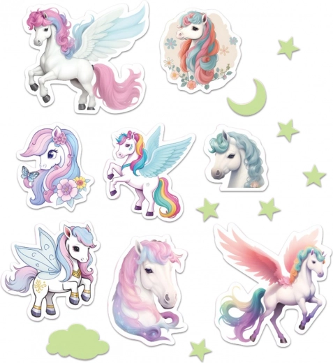 Világító fali dekoráció – unikornis