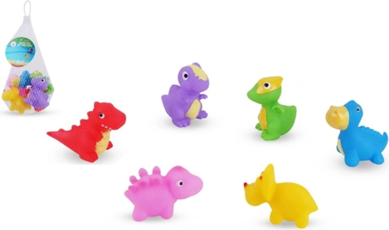 Állatkák – fürdő dinoszauruszok, sípoló szett 6 db