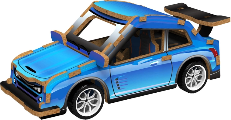 2Kids Toys 3D fa kirakó sportautó kék