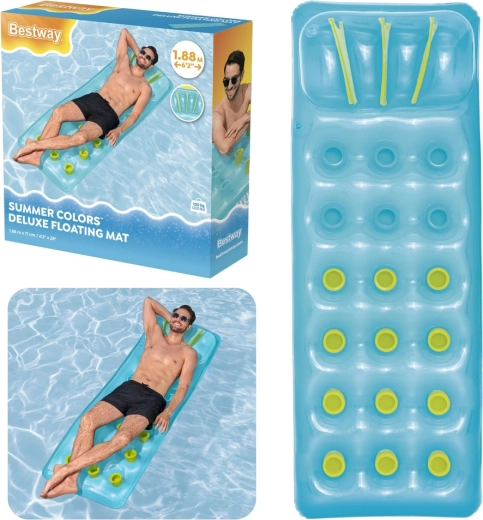 Felfújható úszómatrac Bestway Summer Colors Deluxe – kék