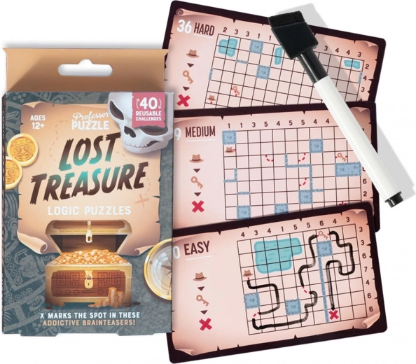 Professor Puzzle logikai játék Lost Treasure – úti rejtvénykészlet
