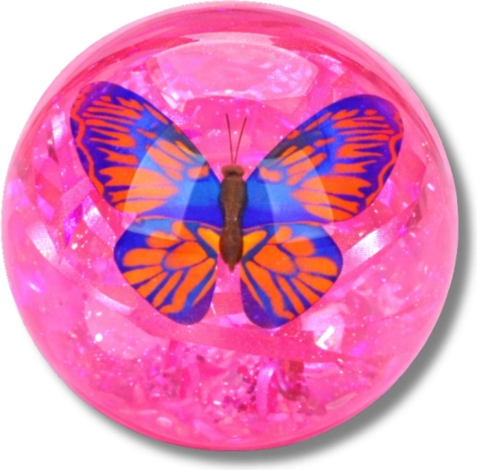 Csillogó konfetti és pillangó belül