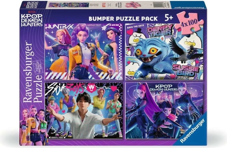 Ravensburger puzzle K-pop: Démonvadászok 4×100 darabos