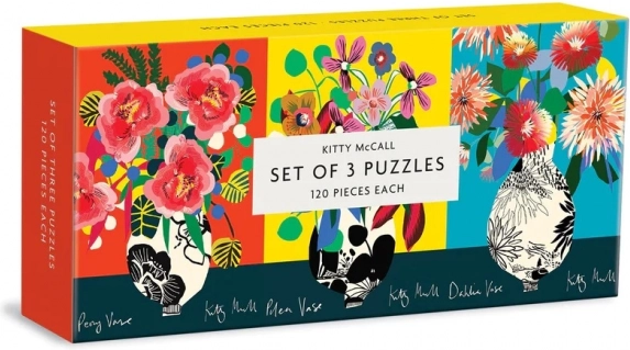 Galison Puzzle készlet Kitty McCall 120 darabos 3 az 1-ben