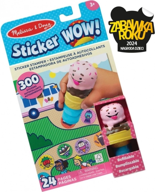 Sticker Wow – matricás könyv és bélyegző – fagylalt