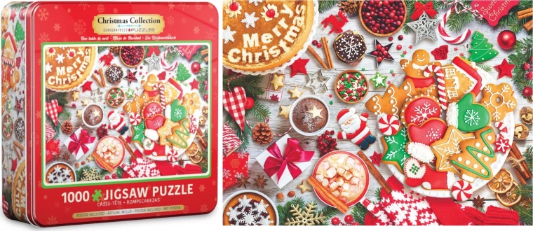 Eurographics puzzle Karácsonyi asztal 1000 darab fémdobozban