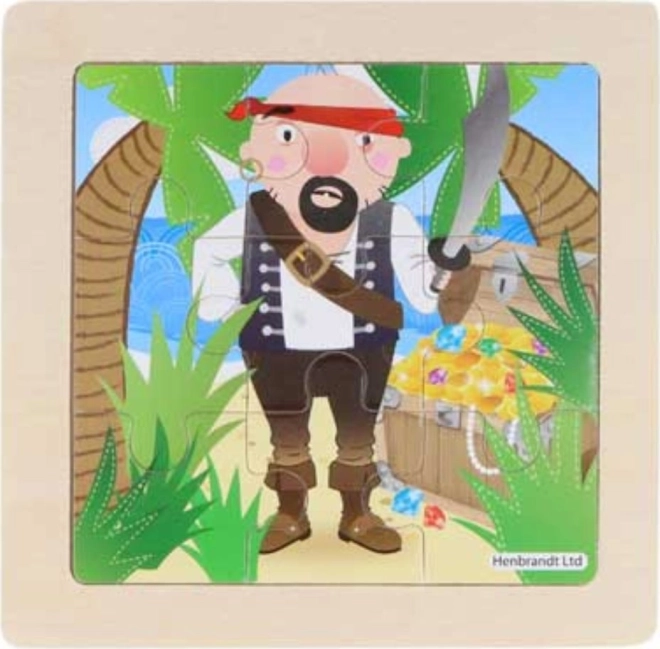 Fa kalózos puzzle, 9 darabos