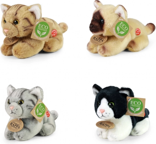 Hangot adó, fekvő plüss cica 15 cm ECO-FRIENDLY