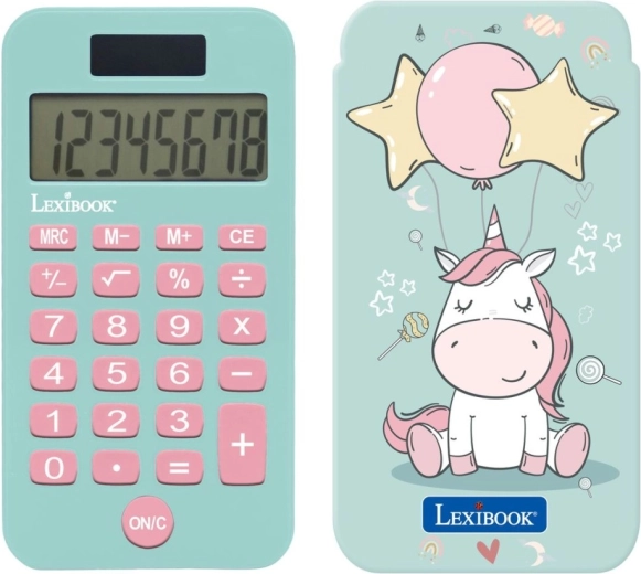 LEXIBOOK egyszarvús mintás zsebszámológép
