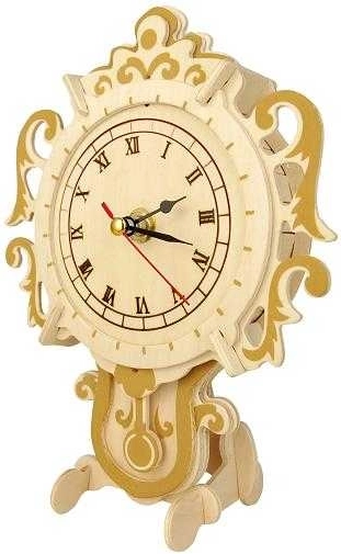 Fa 3D puzzle óra állványon