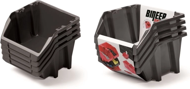 Bineer Short tárolódoboz készlet, 4 db, 272 × 238 × 236 mm, fekete