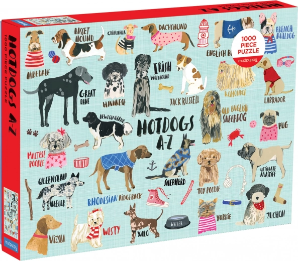 Galison Hot Dogs A–Z 1000 darabos puzzle