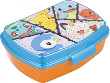Stor Pokémon uzsonnás doboz 750 ml, narancs‑kék