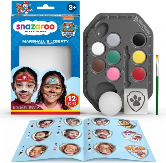 Arc- és testfesték készlet Mancs Őrjárat Marshall és Liberty