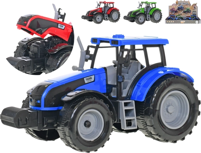 Műanyag lendkerekes traktor, 20 cm