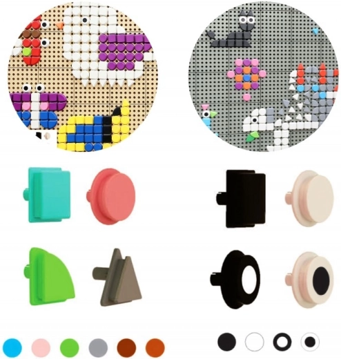 Masterkidz geometriai elemek STEM-táblához – 256 elem