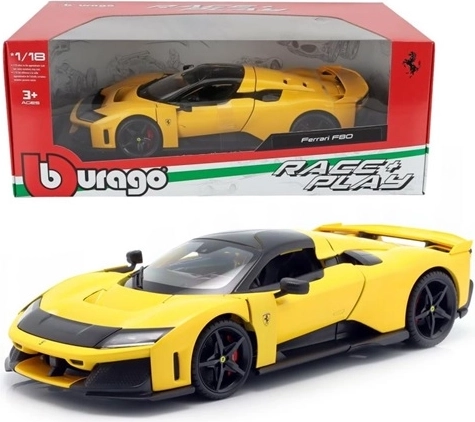 BBU Ferrari F80 R_P sárga Giallo Modena 1:24 gyűjtői autómodell