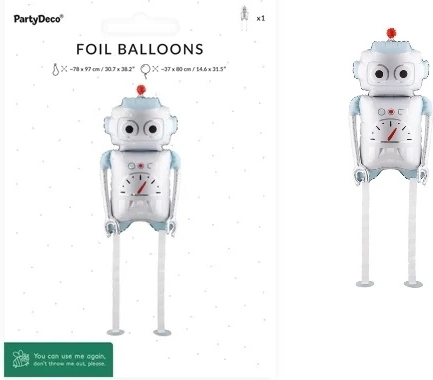 Fólia lufi robot mix 37 × 80 cm
