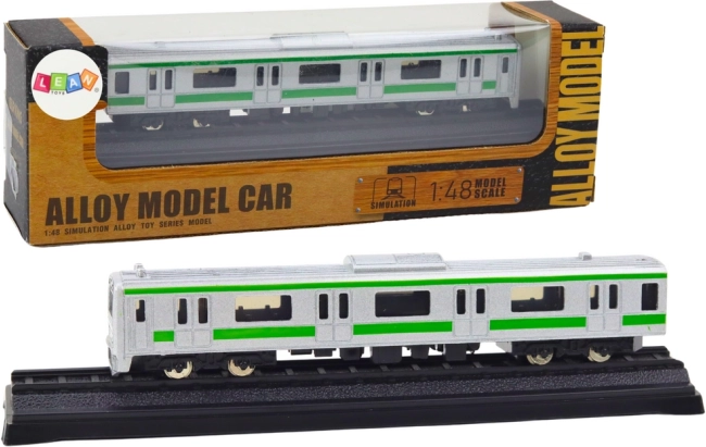 Fém vasúti kocsimodell 1:48 – ezüst