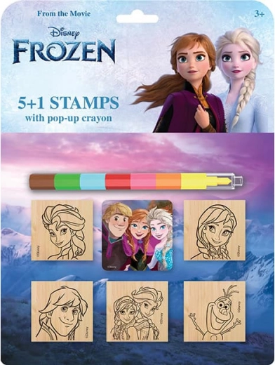 Bélyegzőkészlet viaszkrétával Frozen - Jégvarázs