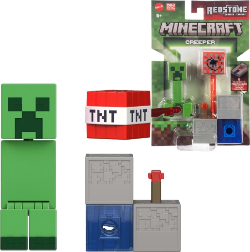 Minecraft Redstone Charged Creeper figura TNT-ágyúval