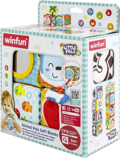 Puha textil kockák – kedvelt állatkák