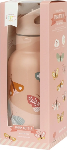 A Little Lovely Company rozsdamentes ivópalack 500 ml – Pillangó