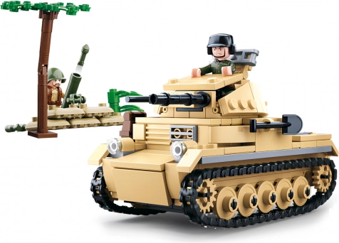 Sluban WWII Német Tank Panzer II Építőkészlet