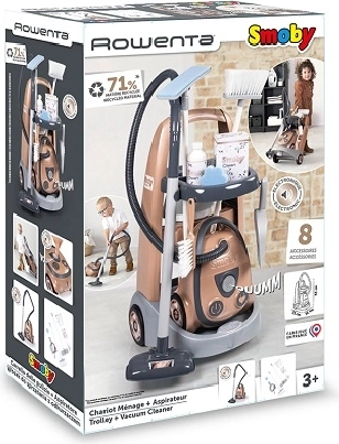 Smoby Rowenta takarítókocsi porszívóval