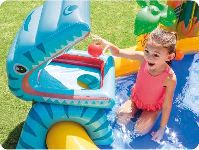 Dinoszaurusz labdás etetéshez