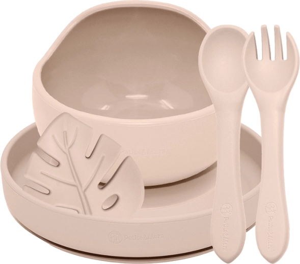 Petite&Mars szilikon étkészlet take&match desert sand 4 db (6 hó+)