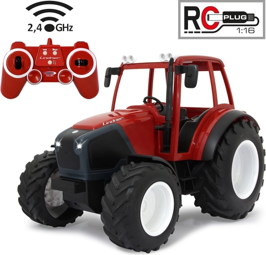 RC Lindner Geotrac traktor 1:16 méretarányban, 2,4 GHz-es távirányítóval