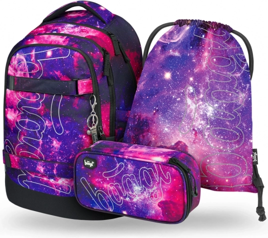Iskolai készlet Baagl Galaxy: hátizsák, tolltartó, tasak