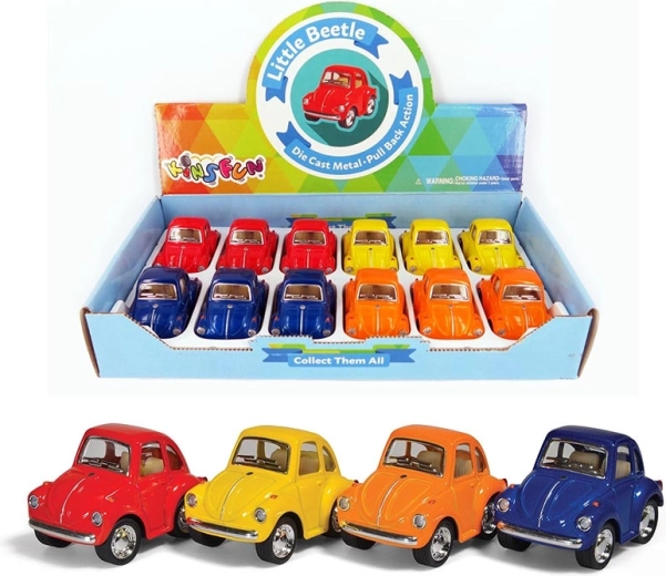 Fém Volkswagen Beetle modell fényes kivitelben – 4 változat