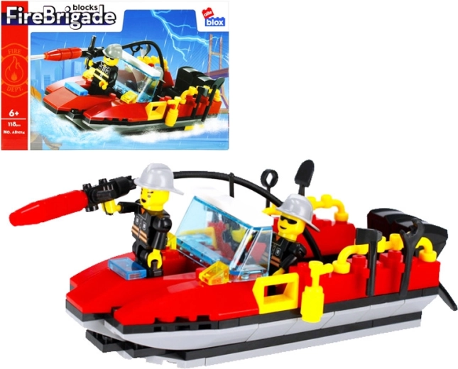 Tűzoltó mentőcsónak építőkészlet