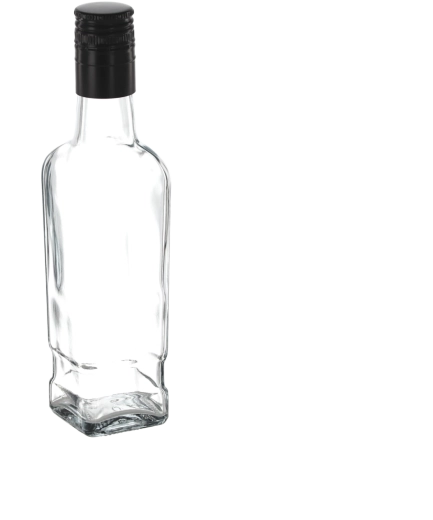 250 ml-es üveg whiskys palack csavaros zárással