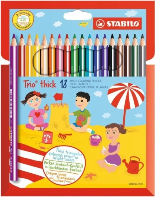 STABILO Trio erős készlet 18 színnel