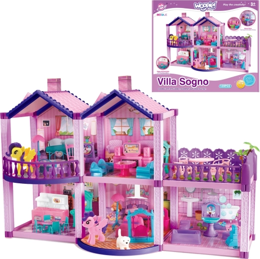 WOOPIE Pony Fantasy Villa babaház 120 darabbal