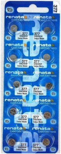 RENATA 377/376 gombelemek 1,55 V – 10 db-os csomag