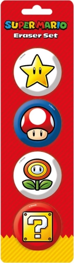 Radírkakészlet Super Mario – 4 db